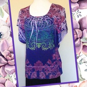 Sarah Lawrence Butterfly Sleeve Top